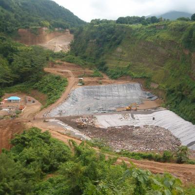 Aerial view of the landfill