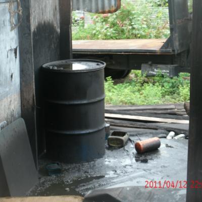Poorly stored motor oil
