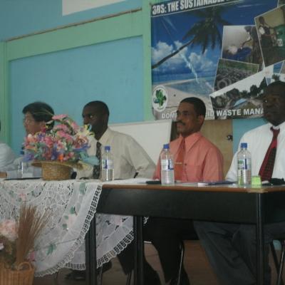 The panel of speakers at the Goodwill Primary School Exhibition